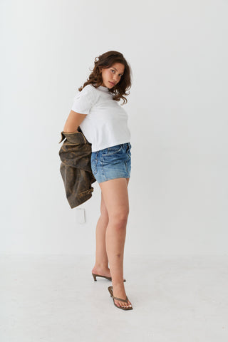 Hemmed Mini Skirt