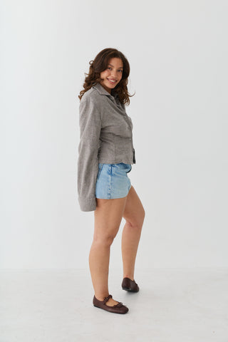 Hemmed Mini Skirt