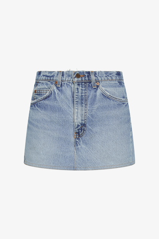 Hemmed Mini Skirt