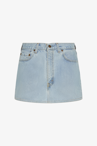 Hemmed Mini Skirt