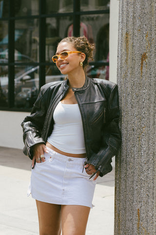 Off-Duty Ivory Mini Skirt