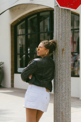 Off-Duty Ivory Mini Skirt