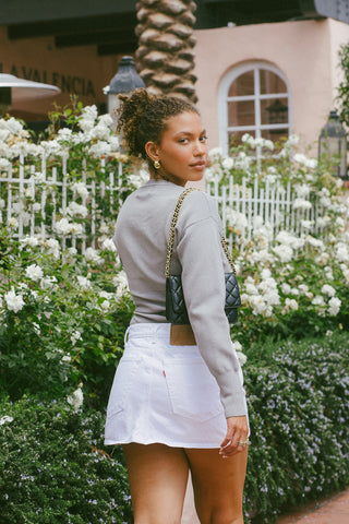 White Signature Mini Skirt
