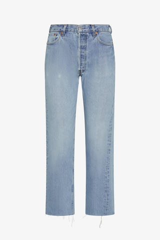 Relaxed Raw Hem Jean