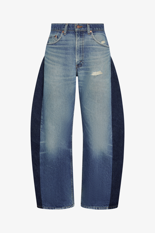 Two Tone Barrel Jean