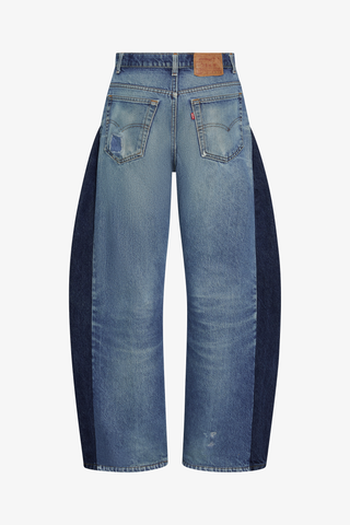 Two Tone Barrel Jean