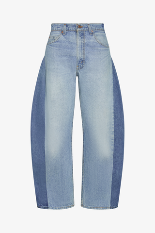 Two Tone Barrel Jean