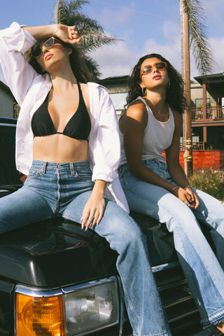 Unfolded Two-Tone Jean