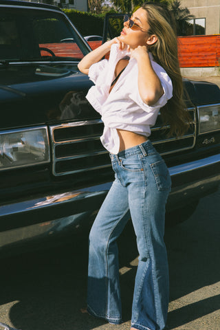 Unfolded Two-Tone Jean