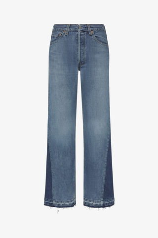 Unfolded Two-Tone Jean
