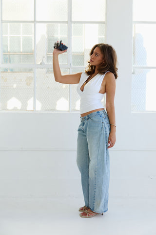 Low Waist Barrel Jean
