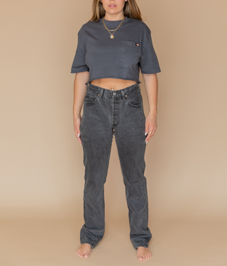 Vintage Black Wash Custom Jeans – aligrace